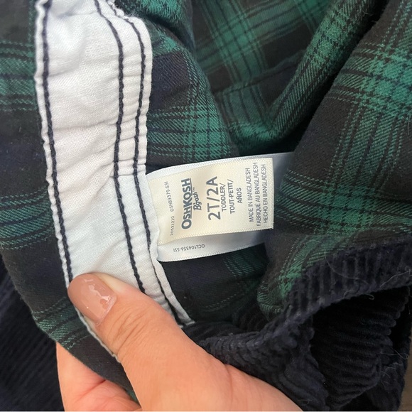 OshKosh Corduroy Overalls Blue 2T - Picture 4 of 4